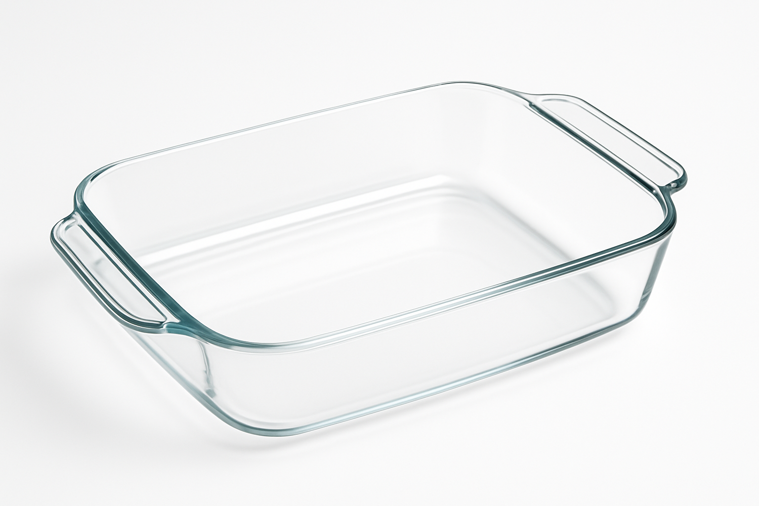 Assadeira retangular de vidro tem com alças Marinex, cor transparente de 3,5 litros