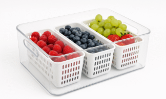 Kit 3 Organizadores de Geladeira Clear Fresh – Conservação e Praticidade no Seu Dia a Dia