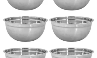 Jogo de Bowls em Inox 3,2L – 6 Peças Resistentes para Cozinha Profissional